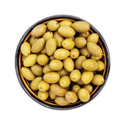 Green olives bowl (Transparent background)