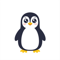 Vector illustration of cute penguin cartoon