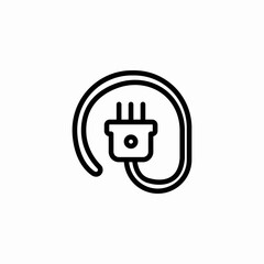 electrical plug icon sign vector