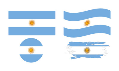 Argentina flag in different shapes