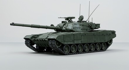 Miniatur Military Tank High-Resolution 3D Model Render