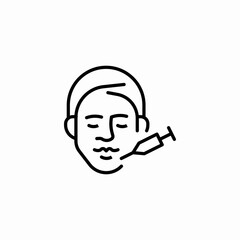 face injection icon sign vector