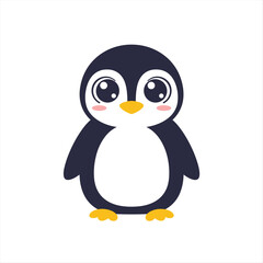 Vector illustration of cute penguin cartoon