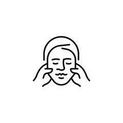 face massage icon sign vector