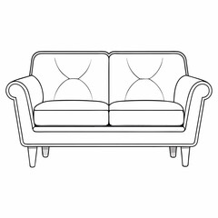 sofa isolated on white background