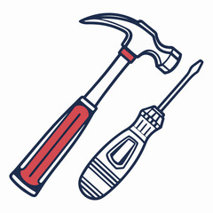 hammer and screwdriver