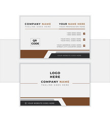 modern black,maroon & white color business card design with editable vector template
