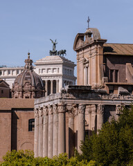 Layers of his history seem from The Roman Forum in Rome, Italy 