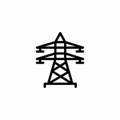 power lines icon sign vector