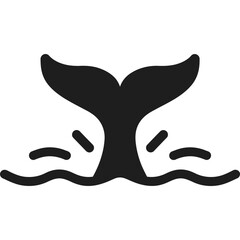 Whale Tail Ocean Icon