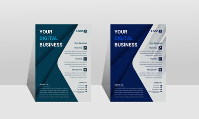 Corporate business flyer design, for business advertising flyer, business promotion and business poster layout. company flyer abstract and vector template.