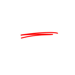 Red brush stroke underline
