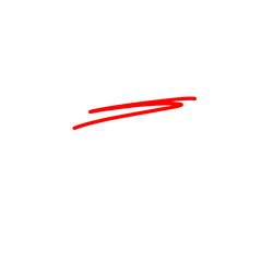 Red brush stroke underline