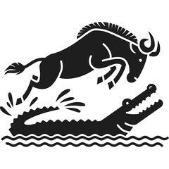 Bull Charging Icon