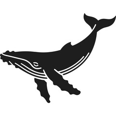 Whale Swimming Icon