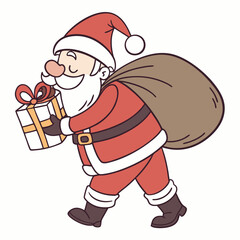 santa claus with gifts