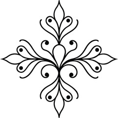  vintage floral decorative  elements vector set on white background