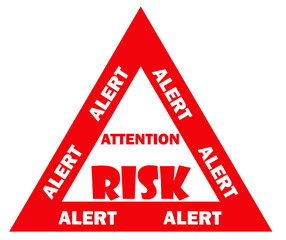 Bold red text "Alert" on a white background, ideal for emergency notifications, warnings, online security alerts, scam warnings, or urgent digital messages.