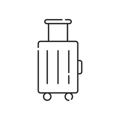 Summer set of web icons in line style. Summer vacation icons for web and mobile app. Travel, beach, tourism, summer holidays, hotel, relax, beach, luggage, passport, sunglasses. Line vector illustrati