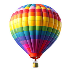 Naklejka premium colorful hot air balloon isolated on white background. PNG Transparent file type with high definition quality And vibrant color grading Available.