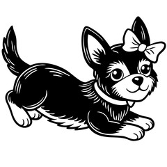 Cute black and white cat character vector cartoon illustration of a pet head