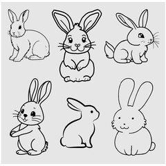 Rabbit vector set new 2