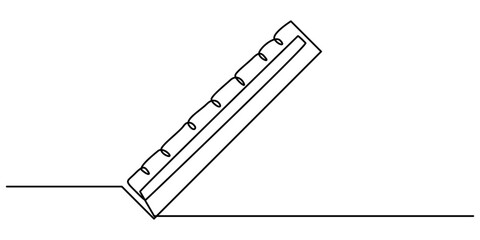 continuous one line drawing, Ruler icon trendy flat design, Ruler, measurement, geometry, technical drawing one line art. Continuous line drawing of online learning, school supplies, stationery. 