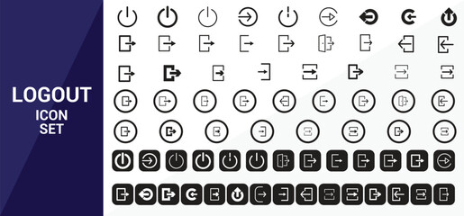 Logout icon design for ui and app design