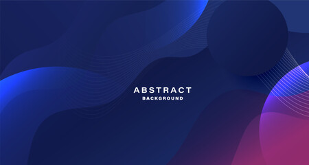 Abstract gradient background with curved lines and glowing blue shapes