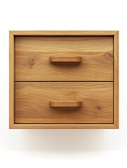 Light brown wooden wall-mounted drawer