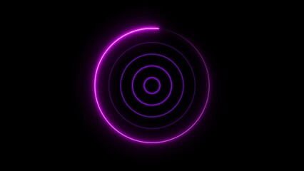 Radio wave transmission on dark background. 4k illustration.