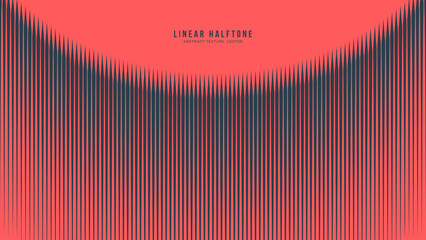 Stylized red and black halftone vector with peak-point distortion. Minimal lines in wave motion create bold, retrofuturistic look. Ideal for eye-catching digital or music visuals. Conceptual wallpaper