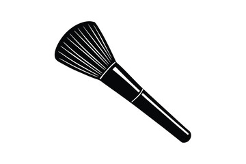 Black and white makeup brush icon design element