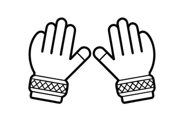 Two cartoon hands wearing cuffed gloves