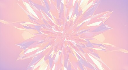Abstract Crystal Flower with Pastel Colors and Geometric Shapes | Modern Design for Backgrounds, Wallpapers and Creative Projects