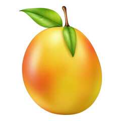 Mango fruit isolated on transparent background