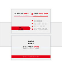 Modern business card template red black colors. vector abstract creative Stock Vector

