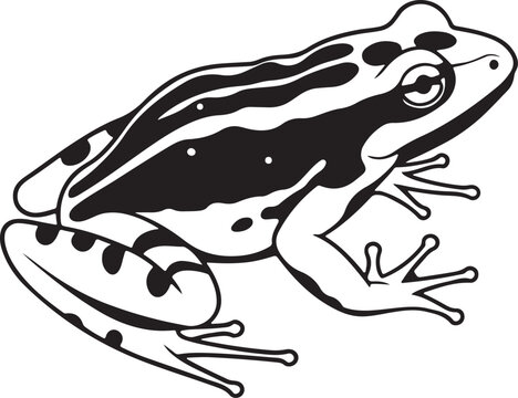 black and white frog clip art preview