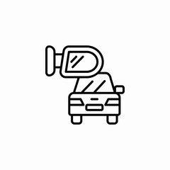 car mirror icon sign vector