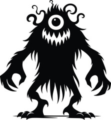 Ghost monster character halloween celebration vector illustration isolated on white background