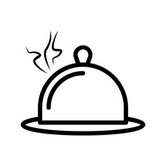 Restaurant outline icon for dining, ideal for hospitality or menu design.