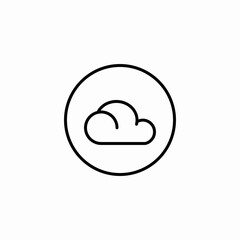 single cloud icon sign vector