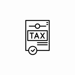 tax form icon sign vector