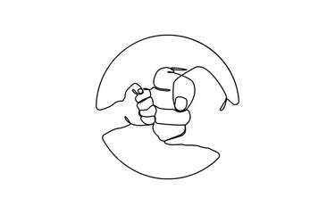Fathers Day Line Art Illustration. Father and Baby Continuous One Line Drawing. Happy Family Minimalist Illustration.