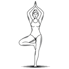 yoga pose silhouette