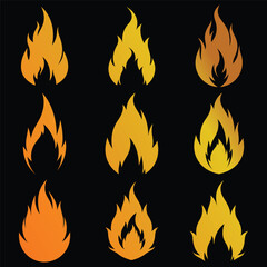 fire icons , fire icons set
