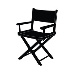 silhouette of a traditional director chair 