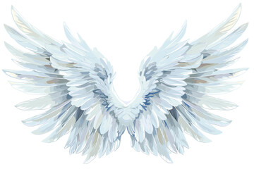 Obraz premium Wings illustration with engraving style concept 