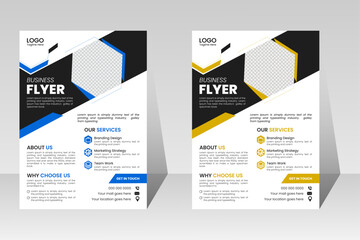 Corporate business flyer layout in a4 page. Modern flyer design for business promotion, publication, proposal purpose.
