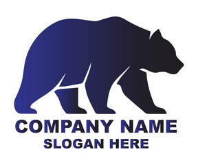 Bear logo design with placeholder text for company branding and marketing use